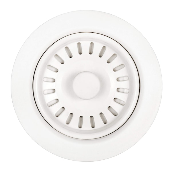 Ruvati Kitchen Sink Basket Strainer Drain Assembly Matte White RVA1038WH - main